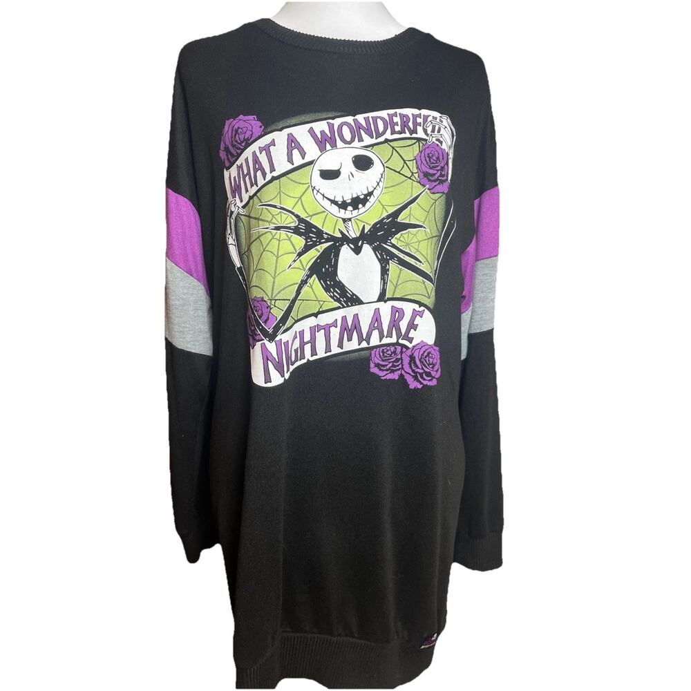 Disney Nightmare Before Christmas Sleepshirt Sz Large Jack Skellington Soft Cozy